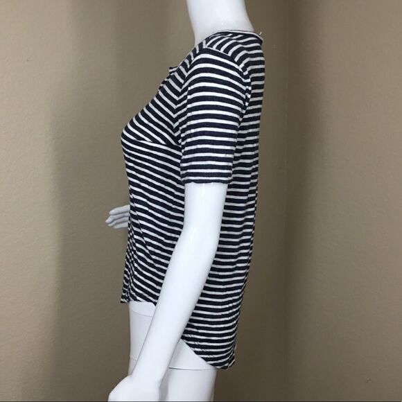 Madewell Anthem Stripe Split Neck Tee (A7) - Picture 4 of 5